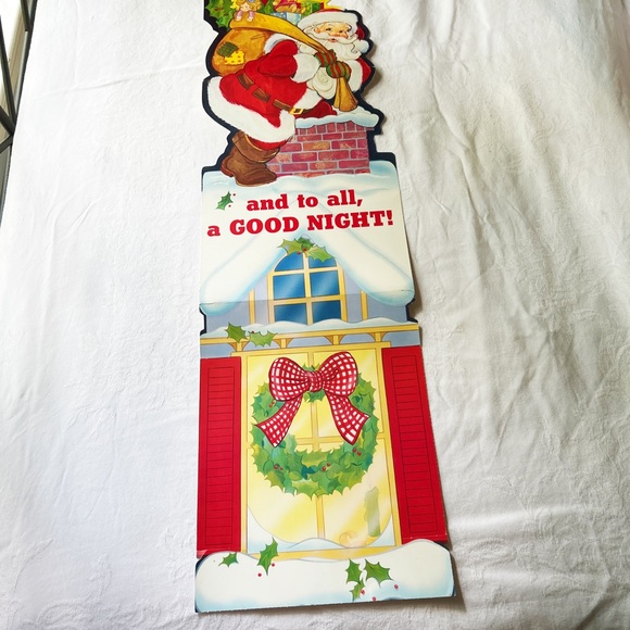 COPY - Extra long Vintage Santa Claus paper Diecut Christmas Detailed illustrat… - Picture 4 of 17